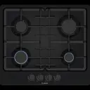 Газовая варочная панель Bosch 58.2 см 4 конфорки цвет черный.