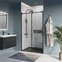 Душевая дверь Belbagno MARINO-BF-1-120-C-NERO 120 см эффект стекла прозрачный раздвижной