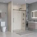 Душевая дверь Belbagno MARINO-2-BF-1-150-C-GM 150см эффект стекла прозрачный раздвижной