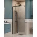 Душевая дверь Belbagno SOFT_CLOSE-1-BF-1-100-C-GM 100см эффект стекла прозрачный раздвижной