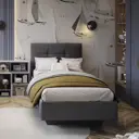 Кровать Трия Элис 80x200 см цвет велюр ultra grafit