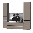 Модульная стенка Mobi Сидней 215x205x41 см ЛДСП цвет антрацит/капучино