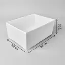Короб для хранения без крышки 55x25x39 см полиэстер цвет белый