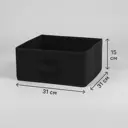 Короб-органайзер KONSENSA 15x31x31 см спанбонд цвет чёрный