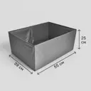 Короб для хранения без крышки 55x25x39 см полиэстер цвет серый