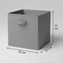 Короб-органайзер Гранит KONSENSA 31x31x31 см полиэстер цвет графитовый