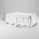 Короб для хранения с крышкой 55x18x39 см полиэстер цвет белый