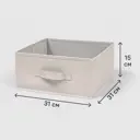 Короб-органайзер Тренч KONSENSA 15x31x31 см полиэстер цвет платиновый