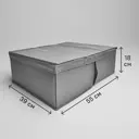 Короб для хранения с крышкой 55x18x39 см полиэстер цвет серый