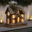 Электрическая светящаяся фигура Luazon Lighting 10454684 Изба 26x23x12 см теплый белый