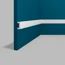 Плинтус напольный Perfect Plus P99123 30x14x2000 мм ударопрочный белый под покраску