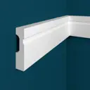 Плинтус напольный Perfect Plus P9901 70x19x2000 мм ударопрочный белый под покраску