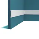 Плинтус напольный Perfect Plus P99163 70x10x2000 мм ударопрочный белый под покраску