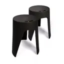 Табурет Комплект табуретов Козырь 41x46x41 см ножки пластик черный сиденье эко кожа цвет черный 2 шт