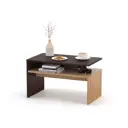 Стол журнальный прямоугольный Mobi Лайт малый 70x40x42 см венге/дуб крафт золотой