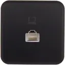Розетка компьютерная накладная First цвет черный