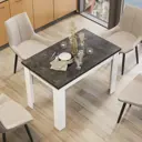 Стол раздвижной ТриЯ 110x73 см дерево цвет белый/серый