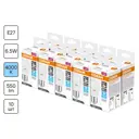 Набор ламп Osram 4058075527812 светодиодных BASE E27 220-240 В 60 Вт шар малый матовая 550 Лм нейтральный белый свет 10 шт