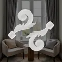 Наконечник для карниза Престиж Evoli Ø 19 мм "Вьюн" цвет Жемчуг 2 шт