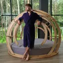 Банный халат Lovelife 7528498 размер 56 цвет синий