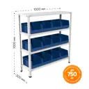 Стеллаж с контейнерами Ironmebel 100x30x100 см металл серый M-СТЯ101030 2 -12.412