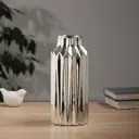 Ваза Сима-ленд Дарио прямая керамика цвет серый / серебристый 24 см