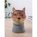 Ваза Take it easy Лиса в очках полистоун цвет бежевый 26 см