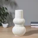 Ваза Take it easy Страйбер керамика цвет бежевый 26 см