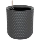 Кашпо Oladom Kerama Ø33 h36.4 см v12 л пластик серый с автополивом