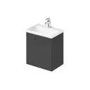Тумба подвесная Итана Alexa 50 491x342x570 левый Графит, с раковиной