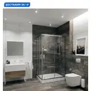 Душевой уголок Niagara Nova 613651 прямоугольный 120x80см серебро профиль эффект стекла прозрачный