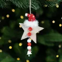 Украшение декоративное подвесное KREAFORTA Звезда 15 см бежевый