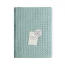 Полотенце вафельное DeNASTIA D100431 для бани/сауны 70x140 см голубой