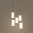 Светильник подвесной Tubis 18 м² нейтральный белый свет цвет хром/прозрачный