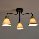 Люстра потолочная Natta 3 лампы 15 м² цвет черный/бежевый