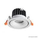 Светильник точечный встраиваемый светодиодный Crystal lux Caviq Clt 005c98 wh под отверстие 100 мм 10 Вт нейтральный белый свет цвет белый