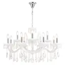 Люстра подвесная Crystal lux Blanca re sp12 12 ламп 36 м² цвет белый