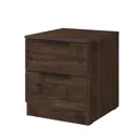 Тумба прикроватная Alsav Tower Брауни 40.2x47x45 см 2 ящика ЛДСП цвет коричневый