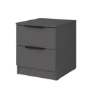 Тумба прикроватная Alsav Tower New graphit 40.2x47x45 см 2 ящика ЛДСП цвет серый