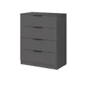 Комод Alsav Tower New graphit 4 ящика 80.9х45х101.2 см ЛДСП цвет серый