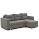 Диван угловой Шарм-дизайн Ария правый 225x78x150 см велюр цвет серый
