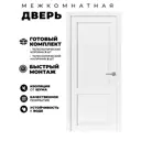 Комплект межкомнатной двери Uberture Неоклассика 82002 глухая 200x90см ПВХ цвет белый с коробом и наличниками