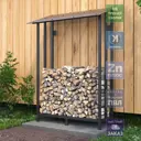 Дровница Уличные Лестницы Стандарт металл 120x40x180 см черный