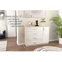 Комод Furnistyle Лайф лкм-03 3 ящика 115x40x90 см ЛДСП цвет дуб сонома/светлое дерево