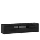 Тумба под телевизор Любимый дом Бруклин 160х36х36.6 см ЛДСП цвет черный лакированный