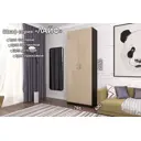 Шкаф распашной Furnistyle Лайф с 2 дверями 80x215x40 см ЛДСП цвет венге/ макиато