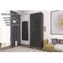 Шкаф распашной Furnistyle Лайф с 2 дверями 80x220x40 см ЛДСП цвет дуб экспрессив/антрацит