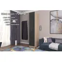 Шкаф распашной Furnistyle Лайф с 1 дверью 40x220x60 см ЛДСП цвет дуб сонома/антрацит