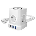 Сетевой фильтр с защитой Agni TP-VE4U5E-C-W-2m-white 3x1.5 2 м 4 розетки с заземлением 4000 Вт цвет белый