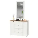 Комплект мебели для прихожей Mobi Остин 16.221+17.03-бз 120x230x42 см ЛДСП цвет елый шагрень/дуб крафт золотой